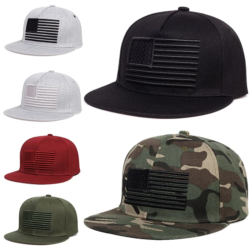 Vysoko kvalitná americká vlajka Camouflage Baseball Cap for Men Snapback Hat Army American Flag Baseball Cap Bone Trucker Gorras