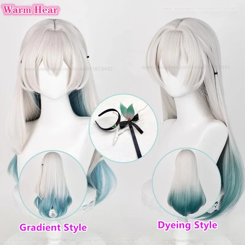 Vysoko kvalitná firefly syntetická parochňa Hra dlhá 67 cm zmiešaná farebná gradient cosplay anime parochňové parochne odolné voči párty Parochne +bezplatná parochňa