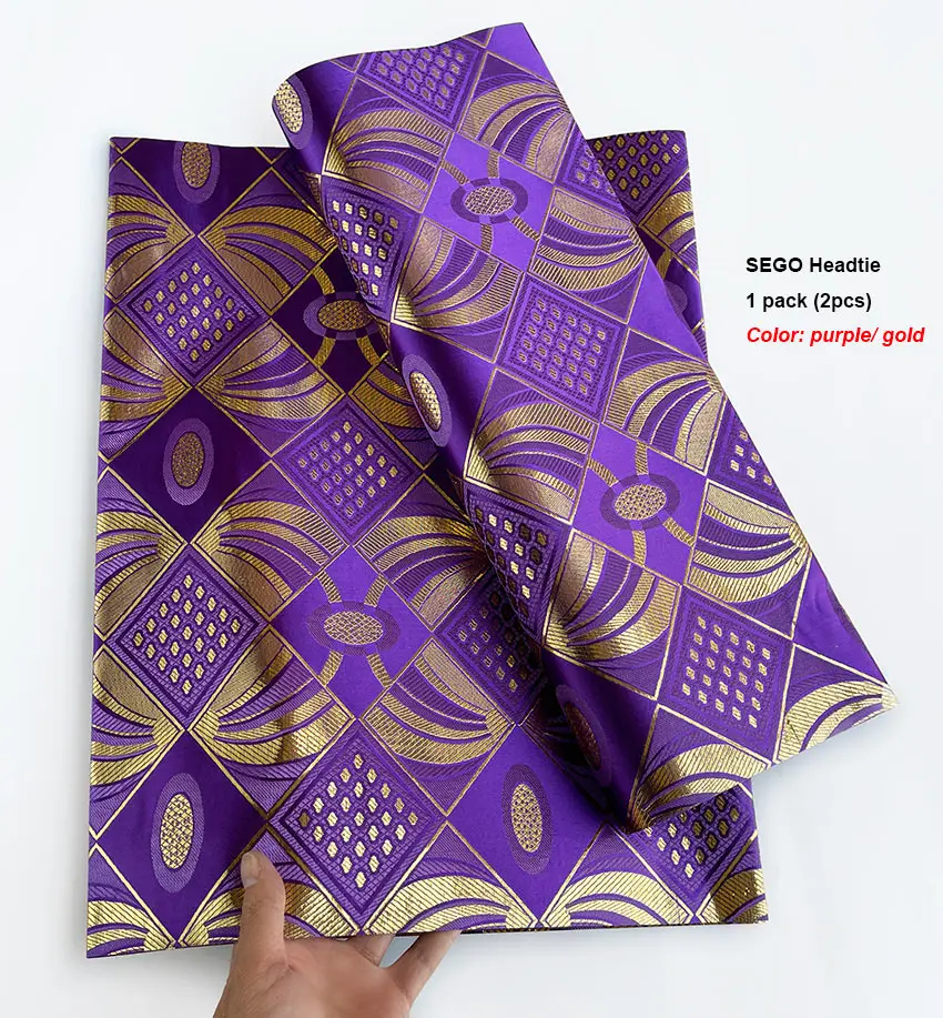 Vysoko kvalitná gele a ipele africké sego headtie 2 kusy/balenie pre aso ebi nigérijský obalový šál Ženy hlava kravata nového turbanového čiapky