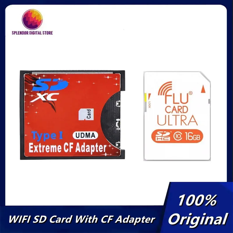 Vysoko kvalitná karta WiFi SD 32 GB 16 GB s extrémnym CF AADAPTER Štandardný kompaktný bleskový prevodník typu I s kartou WIFI SD