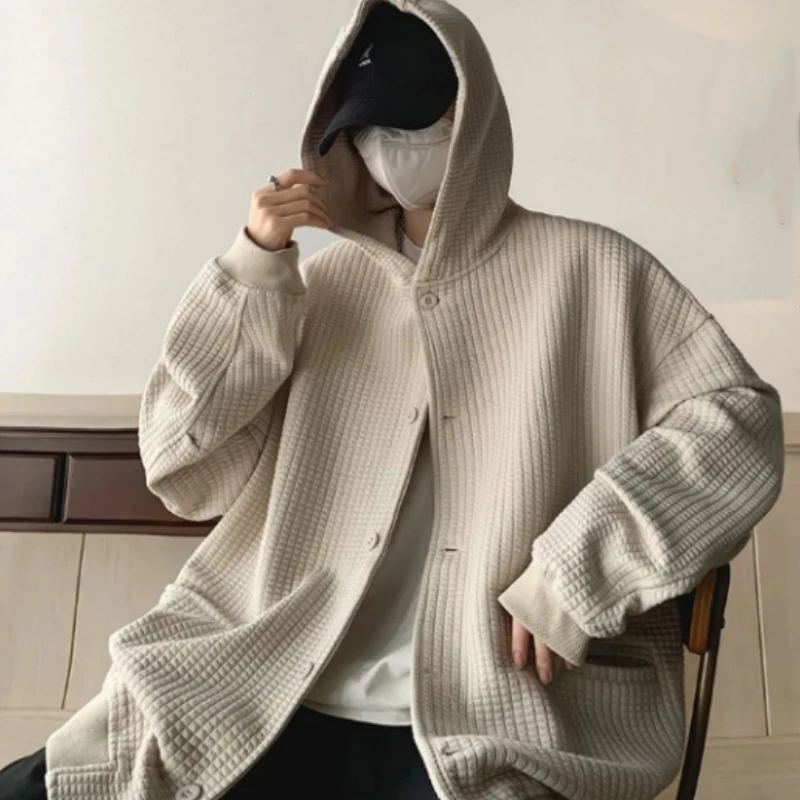 Vysoko kvalitná pánska oblátka mikina Kórea Verzia s kabátom s kabátom INS HOREMED HARAJUKU MEN Dámsky bunda nadmerne M-3XL