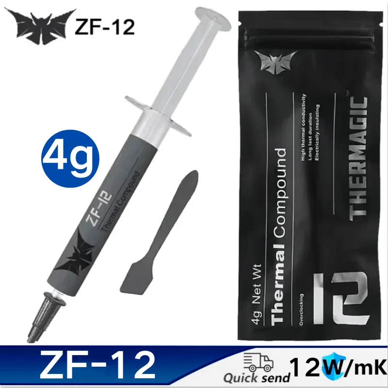 Vysoko kvalitná tepelná pasta CPU ZF 12W Thermálne pasty procesor ZF-12 Thermal Matno mastnoty Pasta Silikónová omietka cestoviny Termica