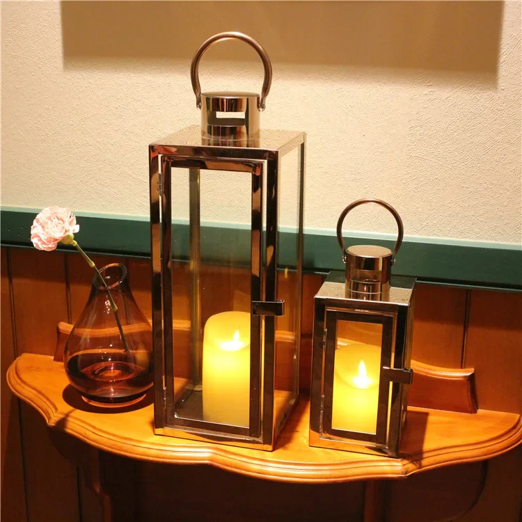 Vysoko kvalitná voňavá sviečka lampa veľké dekorácie ružové zlato a kúsok majstrovského diela Domovod dekorácie s/3