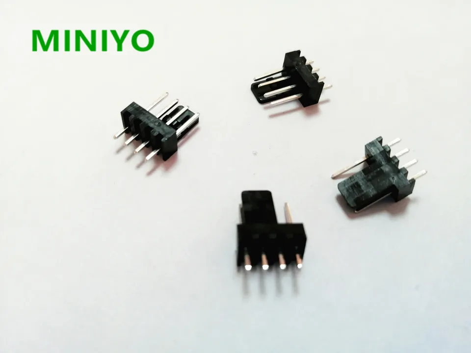 Vysoko kvalitná čierna plastová škrupina 2,54 mm 2510 3pin 4pin 3-kolík 4-kolíkový (3+1) konektorový konektor pre počítač PC PC počítač ATX 2540 VENTÁLNE VEĽKOU