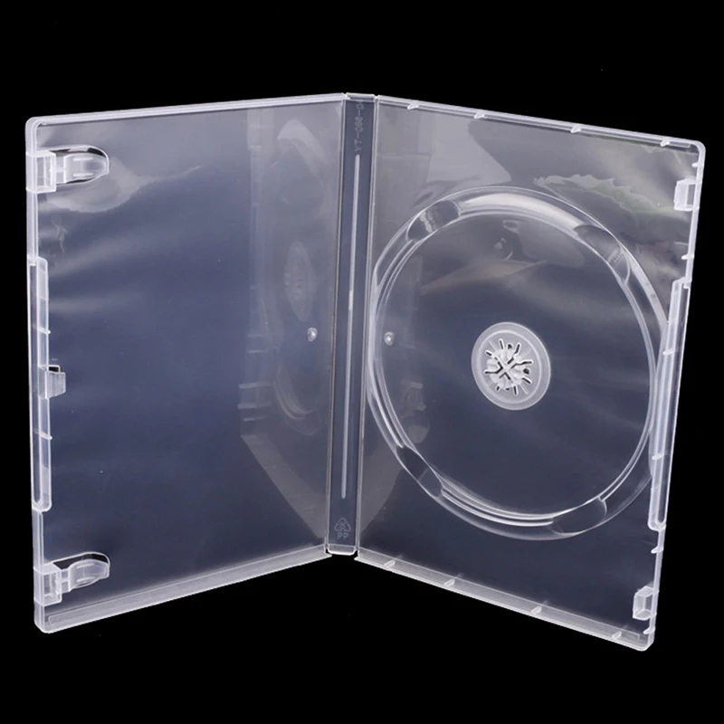 Vysoko kvalitné 1ks CD Storage Box Transparentné DVD puzdro CD prenosný pre domáce kino - jeden disk