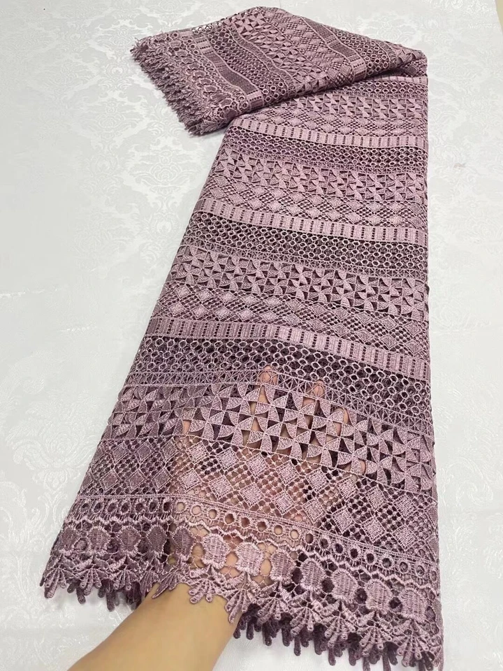 Vysoko kvalitné 2024 African Nigérijský tyl Tulle Lace Fabropoidery Cotton Svadobná strana Zlaté šaty Damask Flitre 5yard JL252