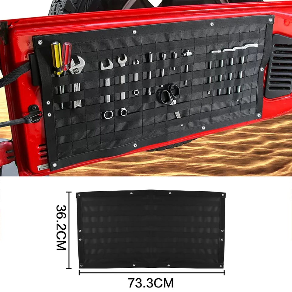 Vysoko kvalitné batožinové tašky na úložné dvere TACH DOORS Organizátor Kampovanie rohož pre Jeep Wrangler JK JL 2007-2018+ Automobilové doplnky