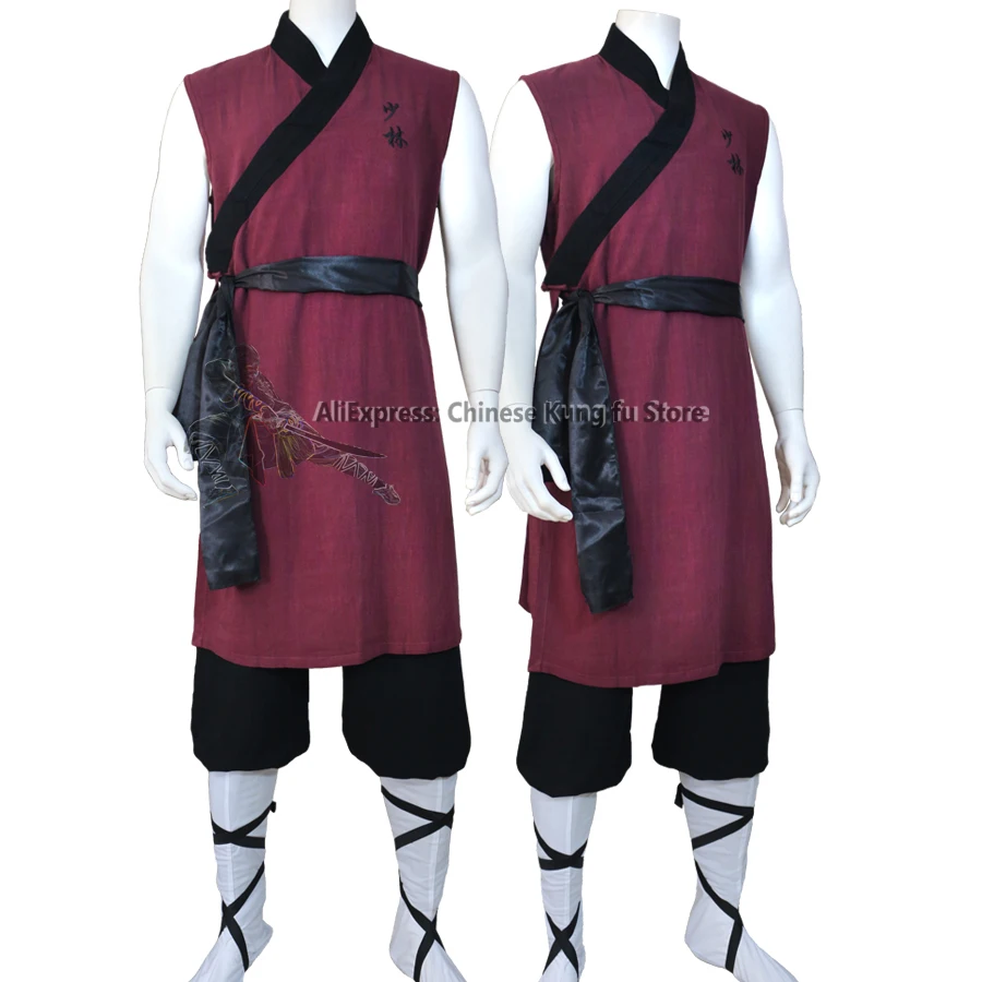 Vysoko kvalitné bavlnené Shaolin Monk Kung Fu Suit Tai Chi Uniforma bojových umení plášťové nohavice 10 farieb potrebujú vaše merania