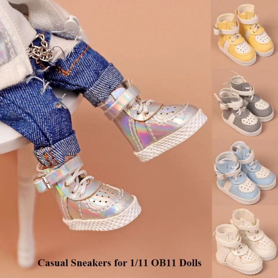 Vysoko kvalitné DIY Príležitostné tenisky 5 Colors Dolls Clothes Appresrs Športové topánky pre 1/11 ob11 bábiky/za 1/12 bábik BJD
