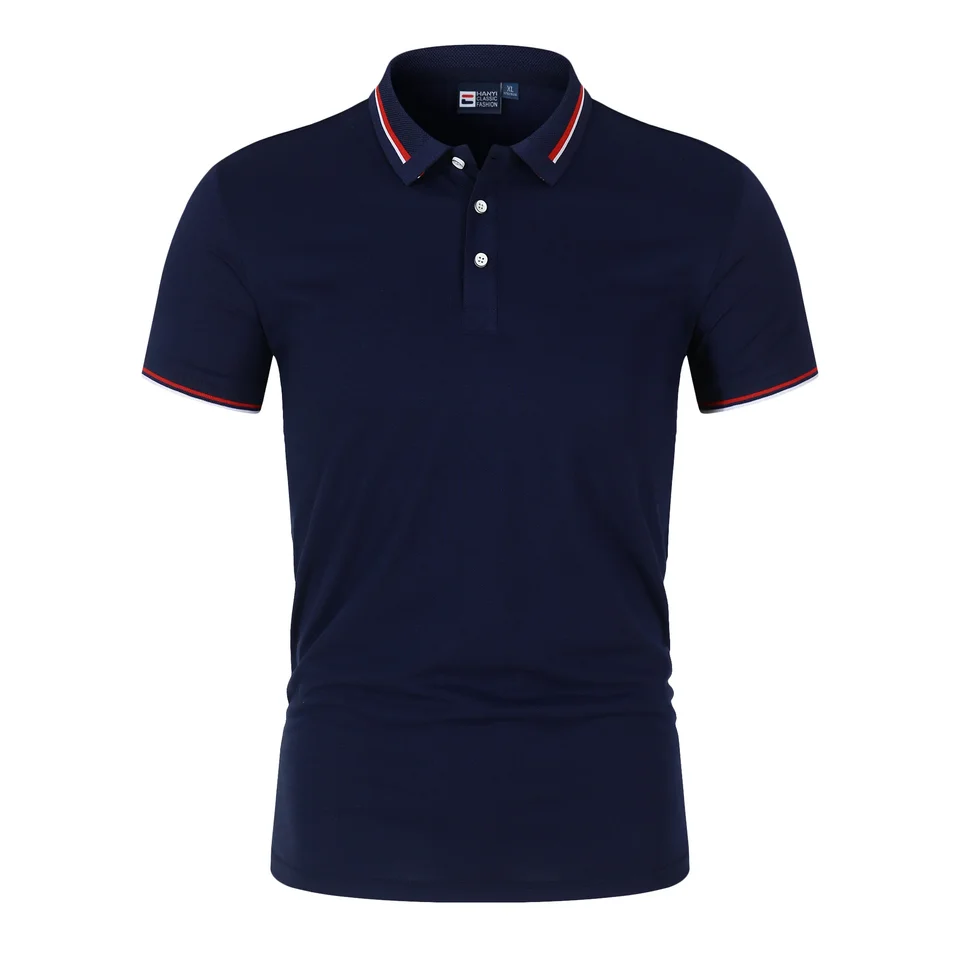 Vysoko kvalitné košeľové pánske vyšívané pólové tričko 2023 Summer High-end Business Casual Lafle Krátke rukávy Polo Tričko Top S-6XL