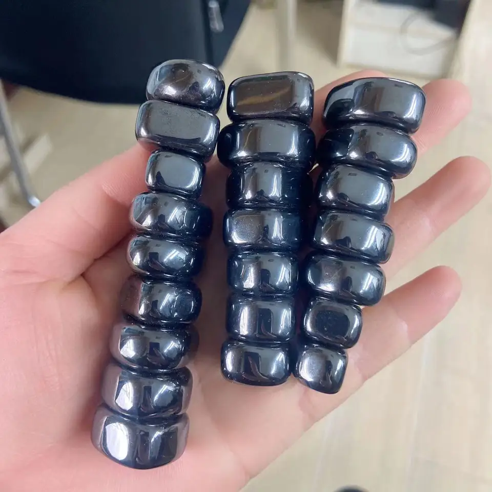 Vysoko kvalitné magnetické polia Čierny Lodestone magnetit klesajúci kameň wicca správa kryštálové hojenie reiki vysoké