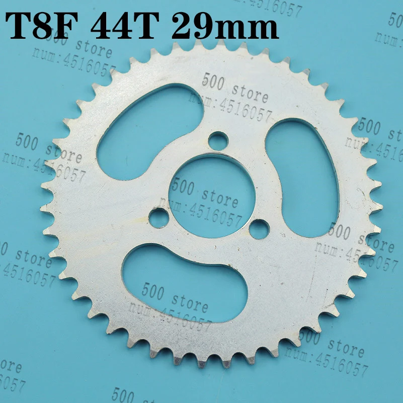 Vysoko kvalitné ozubené koleso zadnej reťazca T8F 44T 29 mm elektrický skúter 47cc 49cc 49cc Dirt Kid Cross Bike ATV Quad Mini Moto