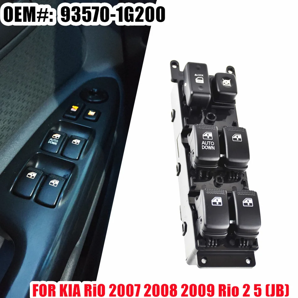 Vysoko kvalitné predné ľavé elektrické napájacie okenné spínač pre Kia Rio 2 5 (JB) 2007 2008 2009