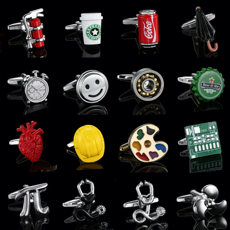 Vysoko kvalitné pánske francúzske tričko Cufflinks Hasiace hasiace prístroje Životné manžety