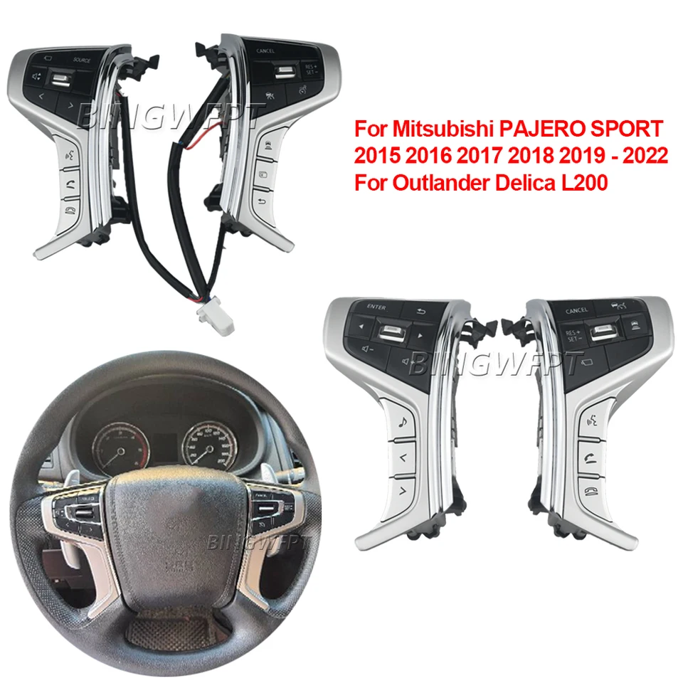 Vysoko kvalitné spínač na riadenie plavby na riadenie volantu volantu pre Mitsubishi Pajero Sport 2015-2022 pre Outlander Delica L200
