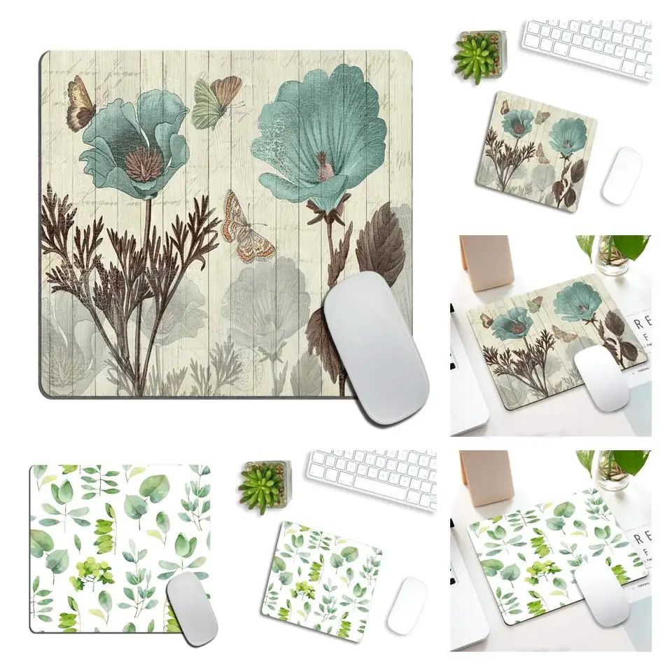 Vysoko kvalitné vintage rastliny Gaming MousePad Gamer Mouse Mouse Mataboard Mats Desk Pad Mousepads 22x18cm pre počítač
