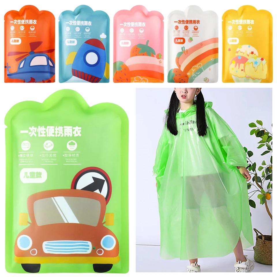 Vysoko kvalitné vákuové kompresie Kids Rainco Cat Cestovanie vodotesný dažďový kabát odolné zosilnené opakovane použiteľné detské poncho