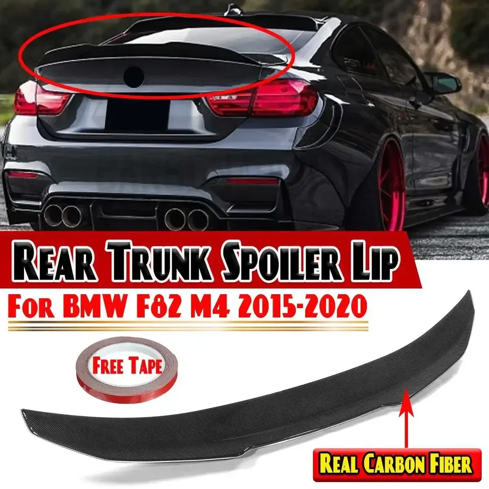 Vysoko kvalitné zadné krídlo automobilu predlžovanie pery PSM v štýle zadného kufra Spiler Lip Boot Wing Lip pre BMW F82 M4 2015-2020