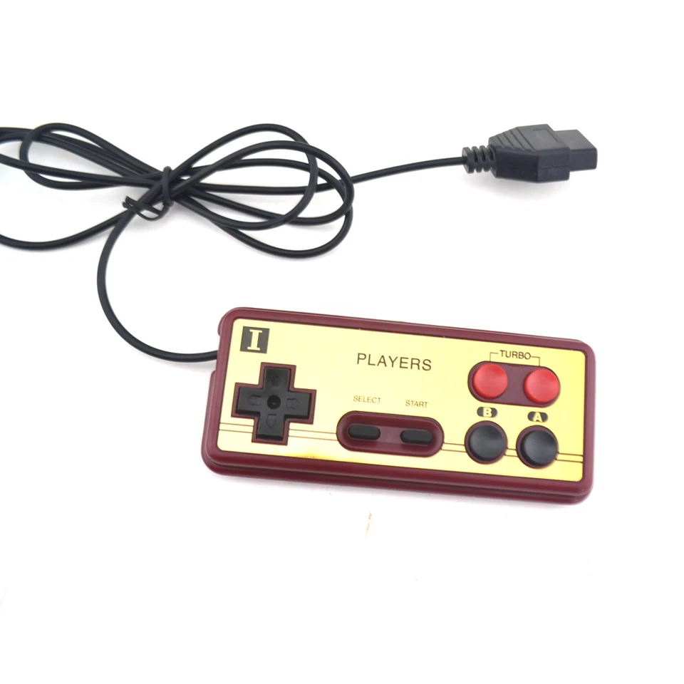 Vysoko kvalitný 15 -kolík štyri tlačidlá Classic Gamepad Game Controller pre konzolu NES/FC Clone Console