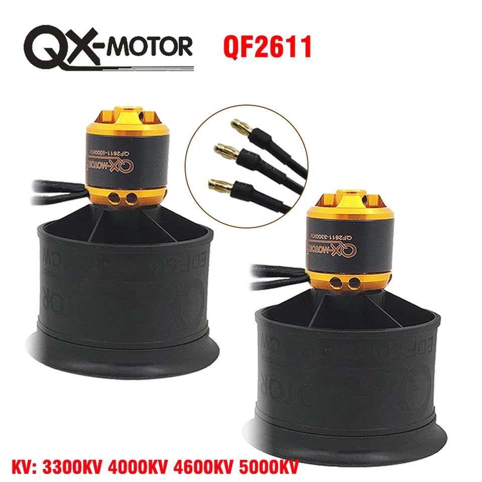 Vysoko kvalitný 50 mm EDF 3S 4S Brushless Motor 12 Blades DUCTOVANÝ VENTILUS FOR FMS Freewing RC DRON QX-MOTOR