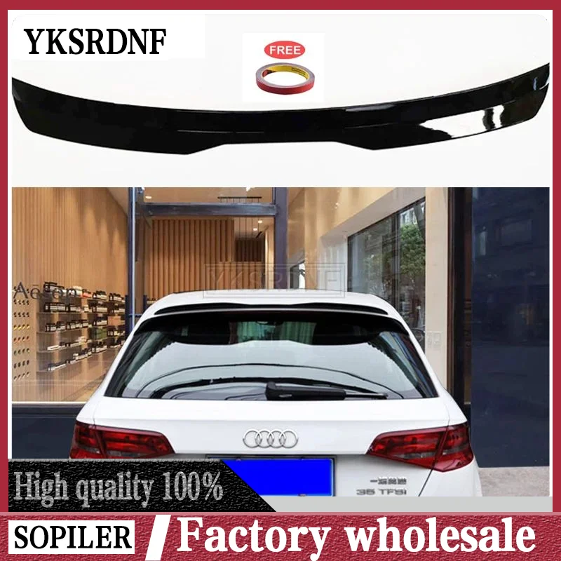 Vysoko kvalitný ABS Material Car Charie Wing Glossy Black Zadný spojler pre Audi A3 Hatchback 2 dvere a 4 dvere 2013-2018