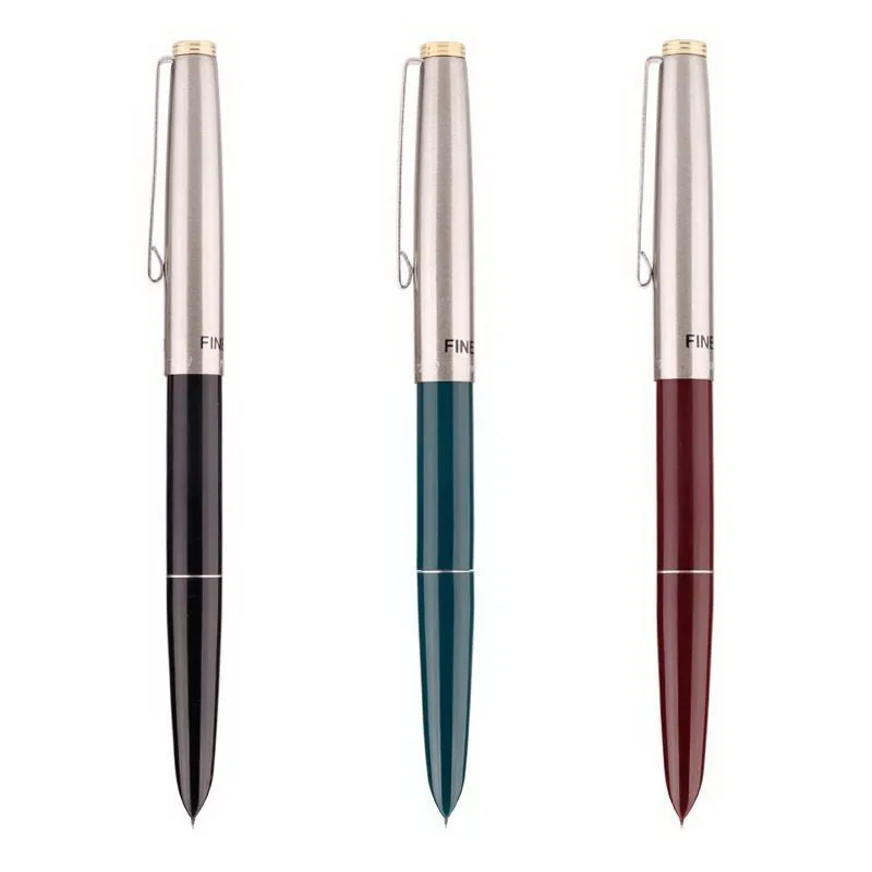 Vysoko kvalitný hrdina 329 Fountain Pen Plastické atramentové pero Green Classic Fine Nib Študentská kancelárska kancelária