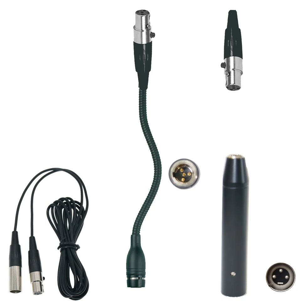 Vysoko kvalitný kardioidný mikrofón MX202 Hudobný prístroj zavesenie mikrofónu 2M pre Shure Wireless a Mixer XLR 48V Adaptant