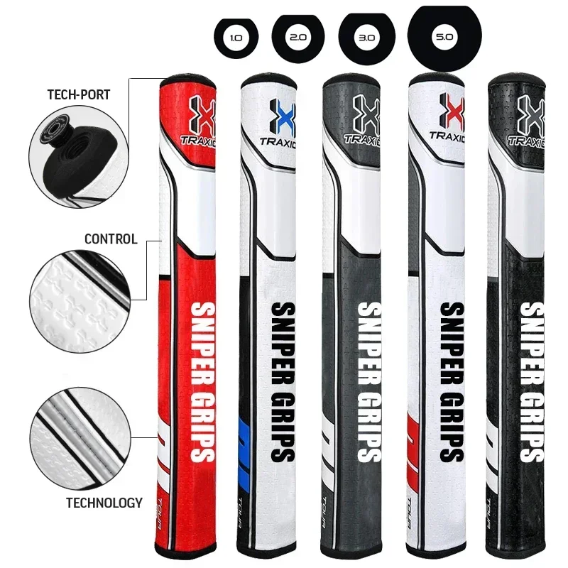 Vysoko kvalitný PU golfový putter Grip Soft Feed, protišmykový kruhový obrys 3.0,5.0