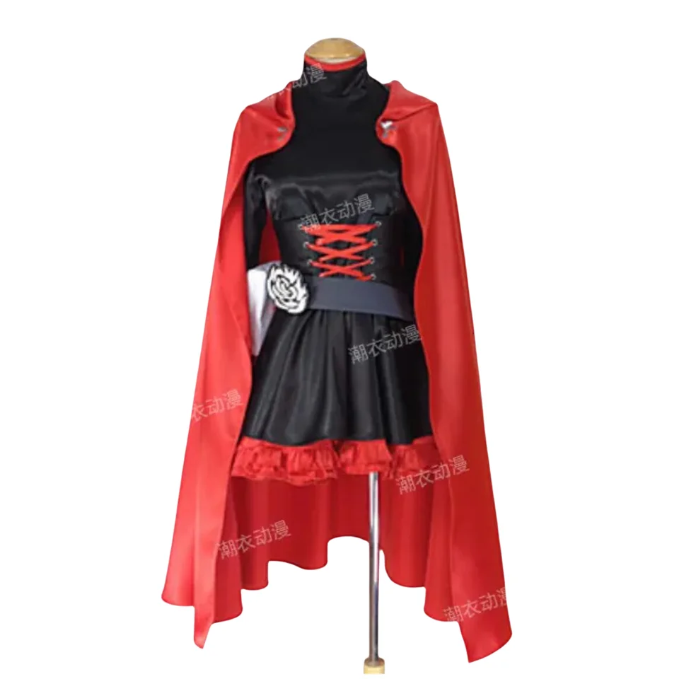 Vysoko kvalitný RWBy Red Trailer Ruby Cosplay kostým Halloween kostým na mieru vyrobený roztomilý darček