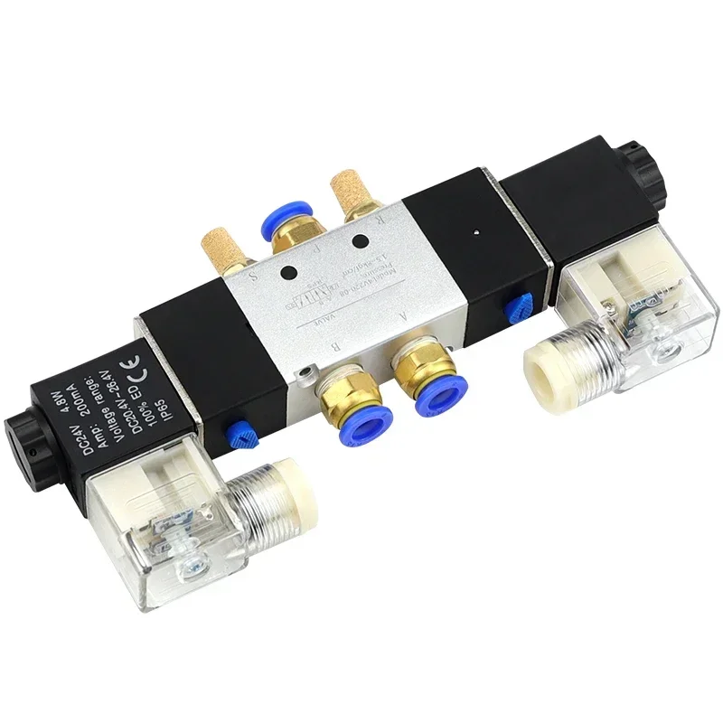 Vysoko kvalitný solenoidný ventil 220V pneumatický 4V220-08 vzduch 5 Way 2 Poloha 1/4 