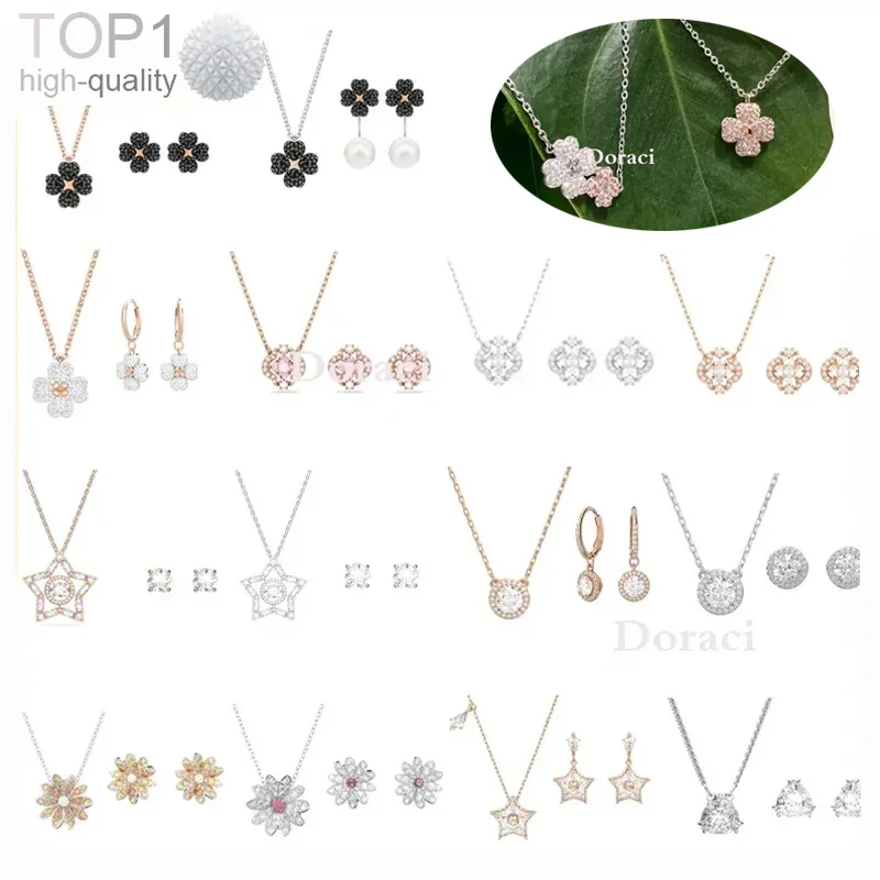 Vysoko kvalitný tanec Latisha Stella Constallla Eternal Series Dámska šperky, kvetina Daisy náhrdelník Earri Doraci