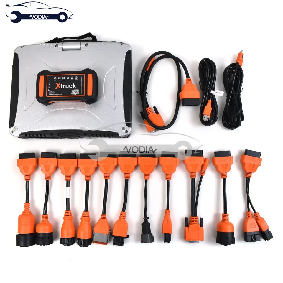 Vysoko kvalitný XTRUCK Y009 HDD Universal Diagnostic Tool pre rýpadlo kamiónu s ťažkým nákladným autom s notebookom CF19