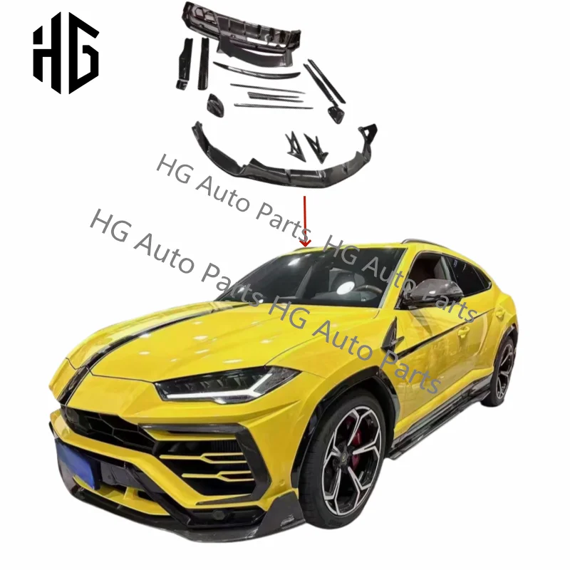 Vysoko lesklé uhlíkové vlákno MSY v štýle prednej pery Bodykit pre Lamborghini Urus Car Soiler Bočné sukne súprava tela