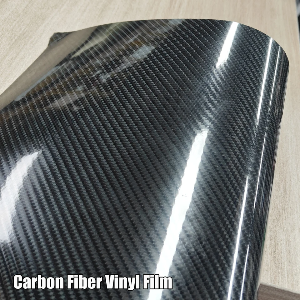 Vysoko lesklé uhlíkové vlákno Vinyl Film Black 5D obal vinylové nálepky Styling Automatické príslušenstvo