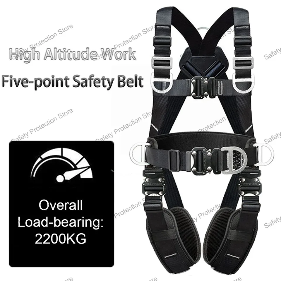 Vysoko nadmorská výška bezpečnostné postroj Päťbodový celotelový bezpečnostný pás Outdoor Climbing Training Electriman Ochranné vybavenie