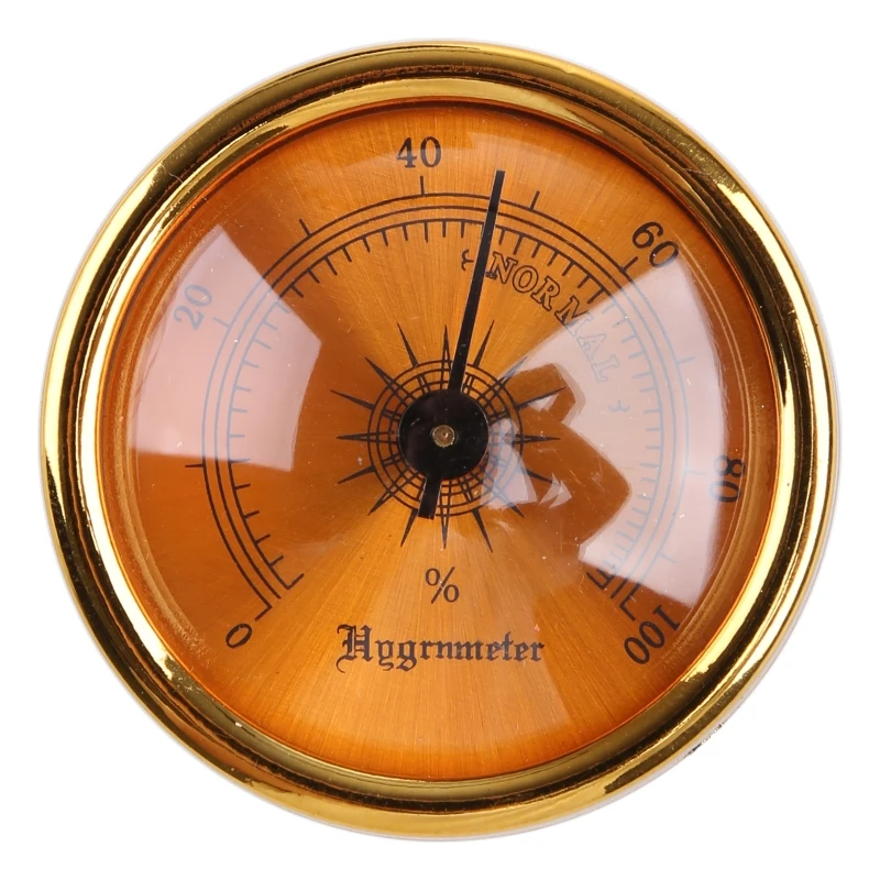 Vysoko precízny hygrometer cigarety Round Hygrometer pre krabicu cigaru