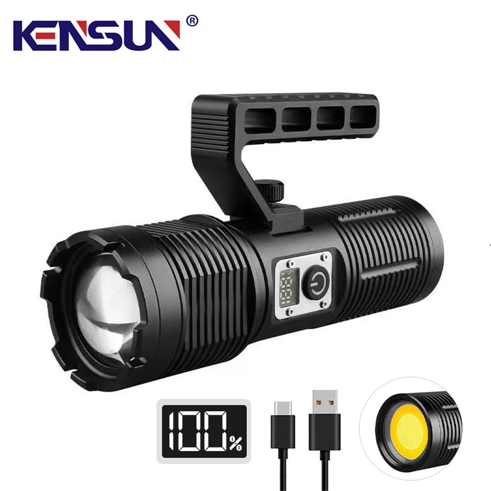 Vysoko výkonná LED baterka USB nabíjateľná priblíženie Lantern Dlhodobý dole