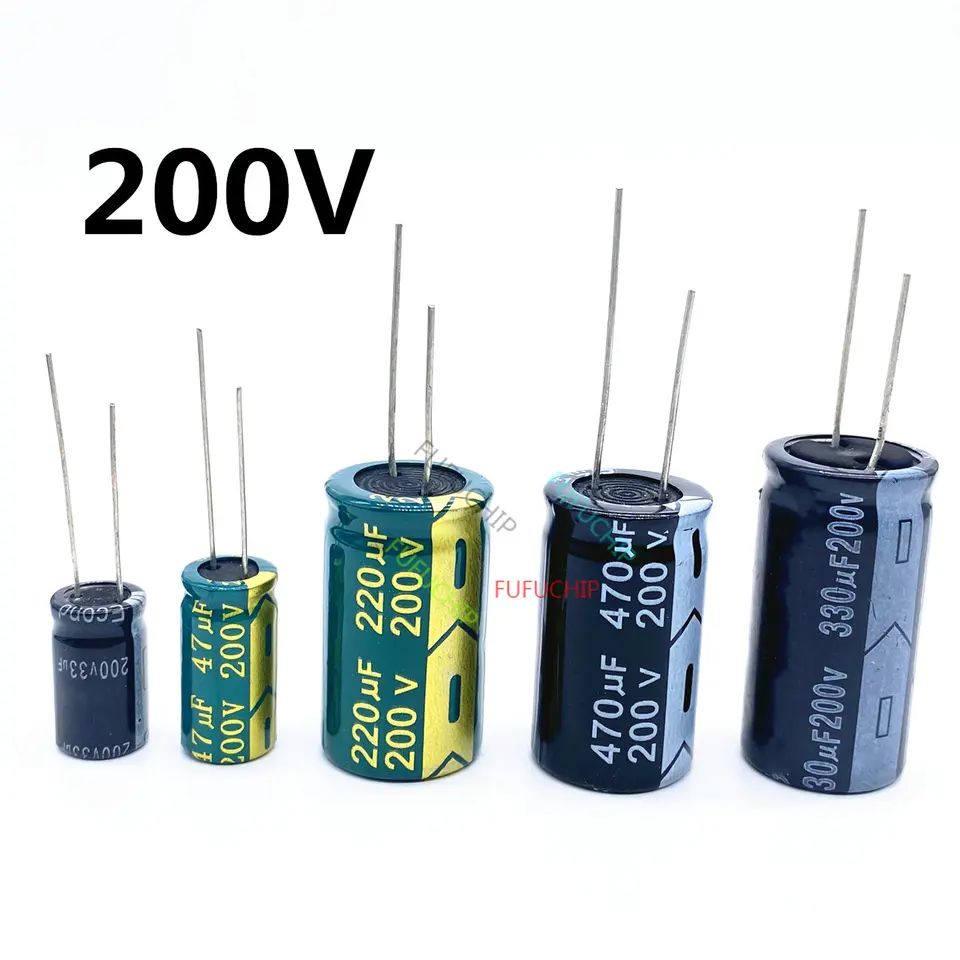 Vysokofrekvenčný elektrolytický kondenzátor 200 V 20% 33UF 47UF 68UF 220UF 330UF 470UF 680UF