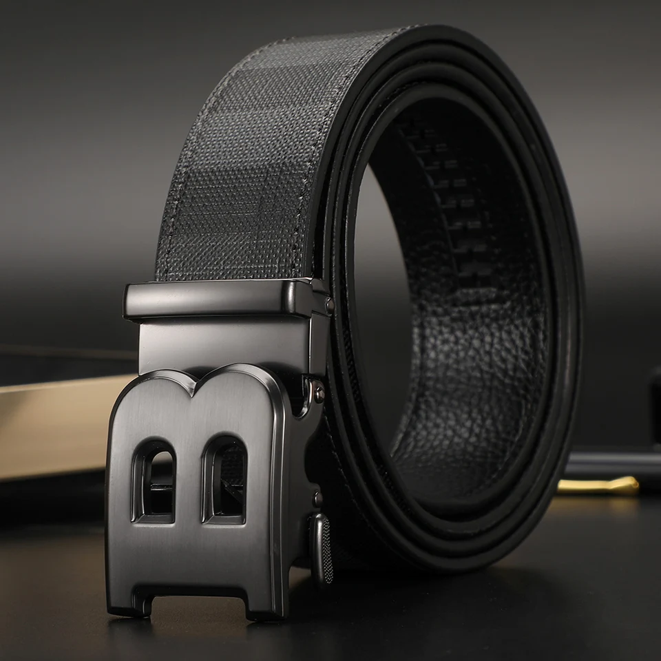 Vysokokvalitné široké 3,4 cm mužov opasok Originálne kožené plátno luxusné remienky Mužské opasky pre mužov džínsy Nový módny classce pracky Belt