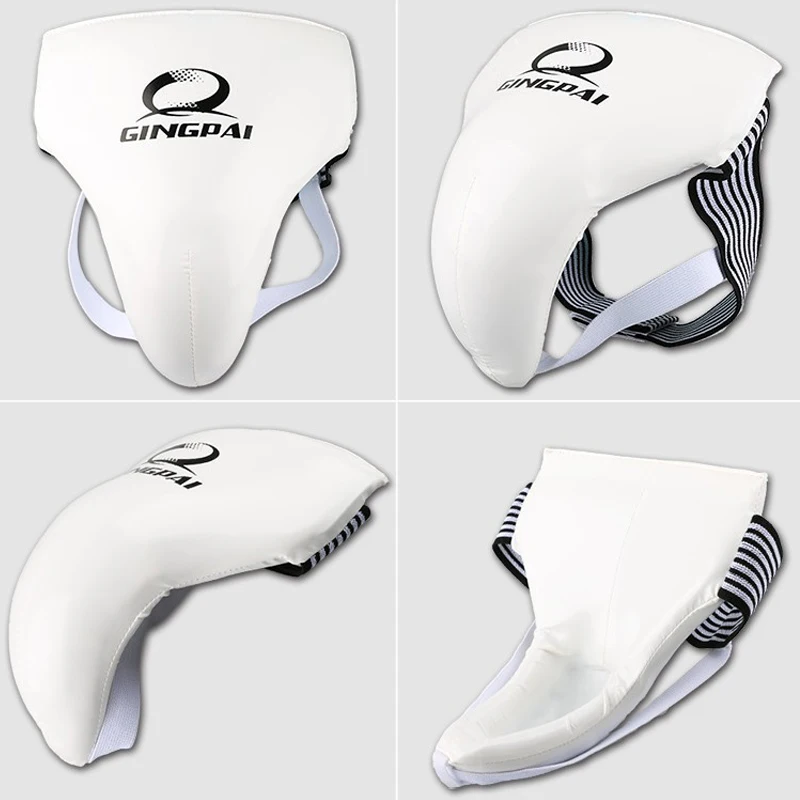Vysokom ročníku biele Taekwondo Groin Guard Protector Men Men Dám