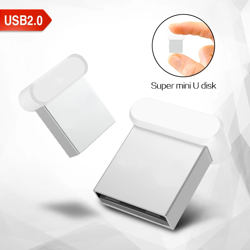Vysokorýchlostné mini USB Flash Drives 64 GB Biele vodotesné pero pohon 8/16/32 GB prenosná pamäťová palica