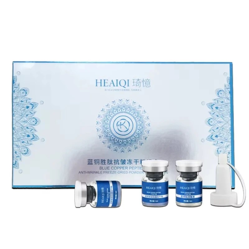 Vysoká čistota 98% Blue Copper Peptid Essence Tvár Opravy proti starnutiu Polypeptid aktívny s kyselinou hyalurónovou pre zvlhčovanie