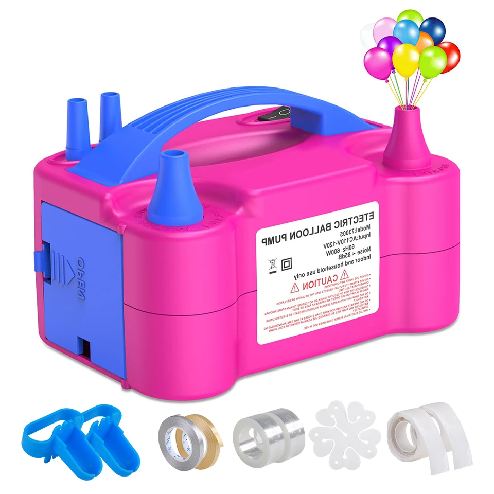 Vysoké napätie dvojité diery AC AC nafukovacie elektrické balónové čerpadlo US Plug All Style Inflator čerpadlo prenosné pre párty dekorácie