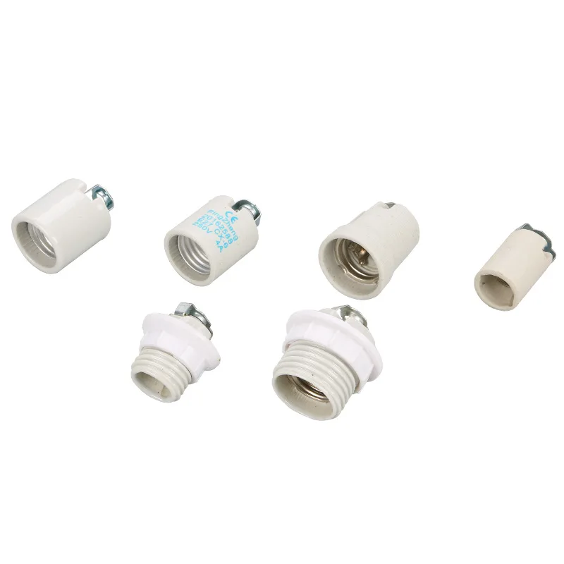 Vysokú teplotu E14 E27 Self-Locking Screck Ceramic Light Držiak vonkajšieho zubného LED LED LED Svetlo konvertovú zásuvkovú kazetovú základňu Strop