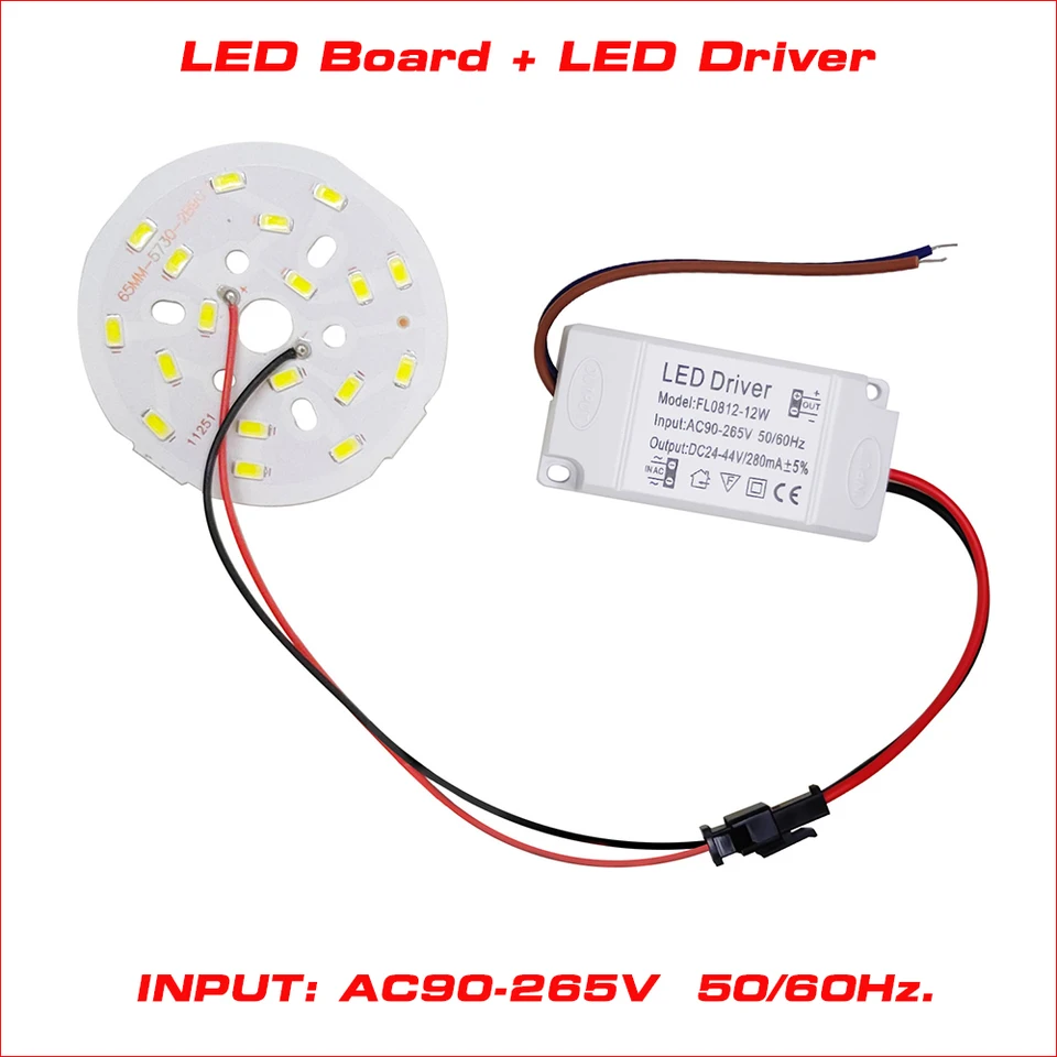 Vysoký jas LED 5730SMD LAMP LAMP LEGLE SVETLO ZAMESTNANIE OKLUCHOVÉ TRANSFORMÁCIE Svetlo 5W 7W 9W 12W 18W s LED vodičom AC90-265V