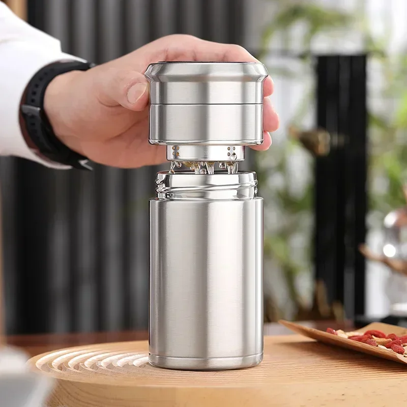 Vysoký konfigurácia čajového oddelenia šálka Thermos Cup Pánska 316 z nehrdzavejúcej ocele Hoodná šálka prenosného čaju šálka cestovného čaju
