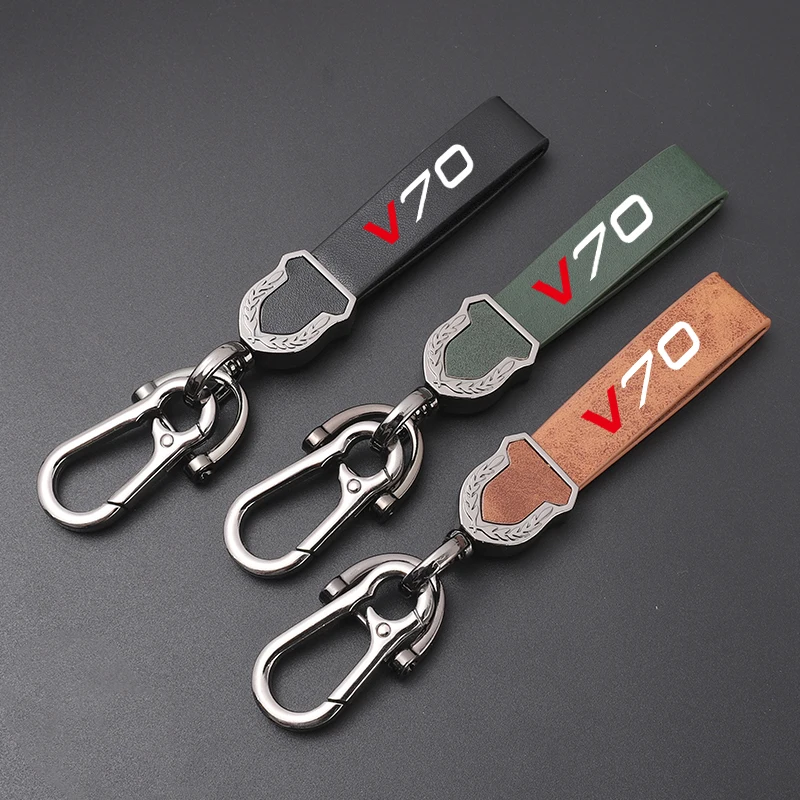 Vysoký kožený ultra-čistý tlač Vysokokvalitný kľúčový reťazec Keychain pre príslušenstvo vozidla Volvo V70