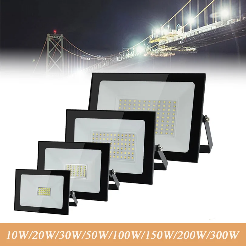 Vysoký svet LED svetlomet 10W 20W 30W 50W 100W 150W 200 W 300 W povodňové svetlo pre vonkajšie osvetlenie Garden Street