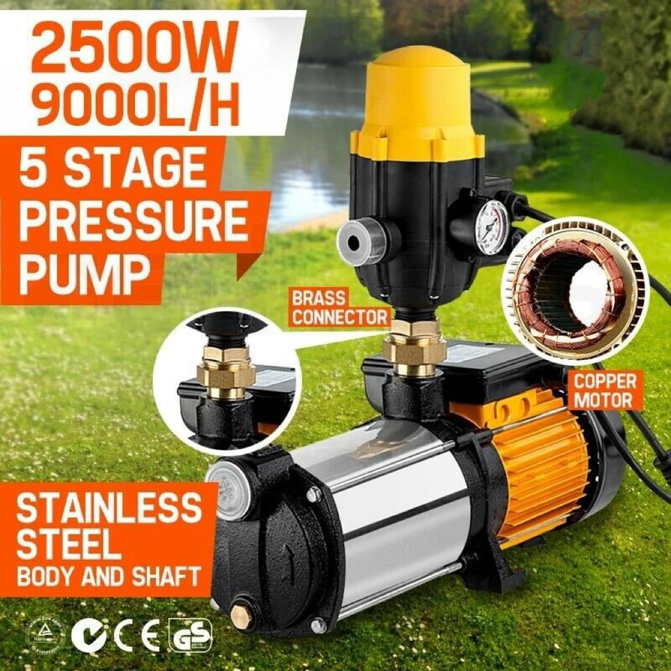 Vysoký tlak 90 m hlava viacstupňové vodné posilňovacie čerpadlo pre záhradné zavlažovanie s automatickým ovládaním 240 V 50 Hz Domov Použite prúdové čerpadlo