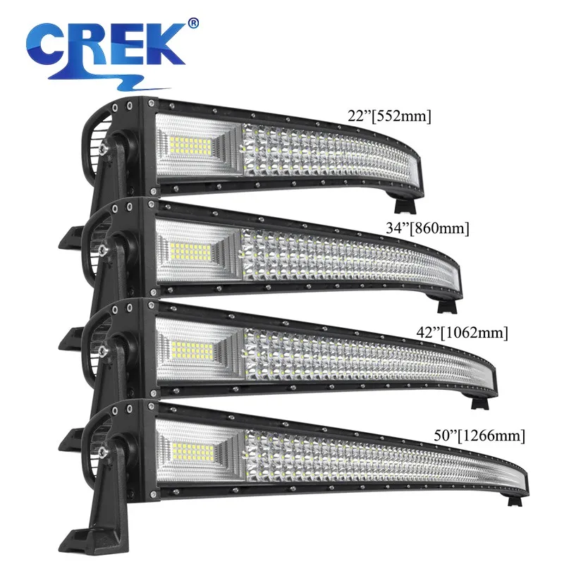 Vysoký výkon 3 -radová barra mimo cesty 4x4 LED dióda Hnacie svetlo Svetelné škvrny Zakrivená strecha Light Bar pre auto Jeep Truck 4WD ATV UTV 4Runner Van Van